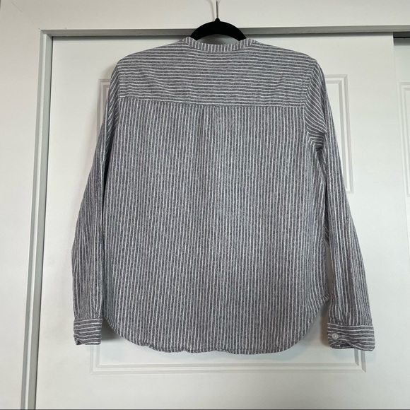 Universal Thread Blue and White Striped Blouse - Picture 2 of 3